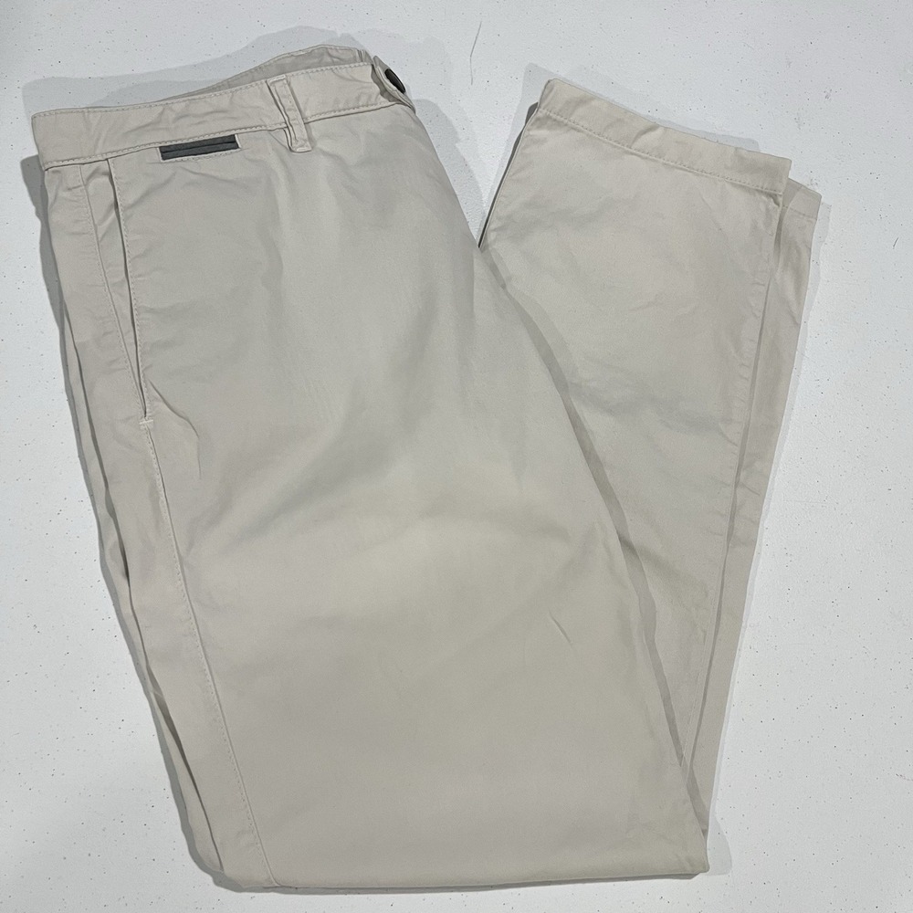 Eleventy J Lawrence Italy Casual Work Cotton Stretch Chiko Khaki Pants Size 36